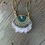 Amethyst slice marquis necklace - gold