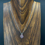 Frosted Raspberry Amethyst "Rose" Pendant Necklace - Sterling Silver
