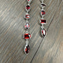Gorgeous garnets dangle earring - sterling silver