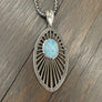 Endless summer larimar “fan” necklace - silver