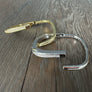Sparkling cz row hinge bangle bracelet - gold, silver