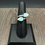 Endless summer double Larimar wrap ring - sterling silver