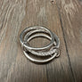 Sterling silver cz stacked ring set - silver