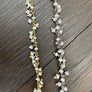 Tiny freshwater, pearl dangling layering necklace - sterling silver, gold Vermeil