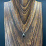 Cushioned onyx heart layering necklace -sterling silver
