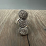 Three stone coated druzy ring - silver
