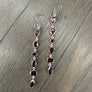 Gorgeous garnets dangle earring - sterling silver