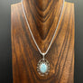Endless summer larimar “flower” necklace - silver