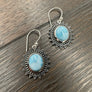 Endless Summer Larimar dotted metal earrings, sterling silver