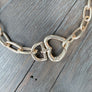 Heart carabiner necklace - silver, gold