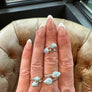 Endless summer double Larimar wrap ring - sterling silver