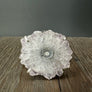 Amethyst crystal flower cuff bracelet - Silver