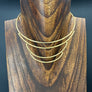 Sculptural Choker Style Necklace - brushed gold