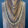 Beaded Link Hard Wear Necklace - brass