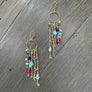 Beaded Spring waterfall Earring - gold tone