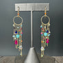 Beaded Spring waterfall Earring - gold tone