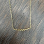 Dainty bubble bar Necklace - sterling silver, gold vermeil