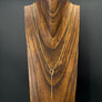 Box chain Y necklace with knot accent - gold vermeil