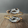 Double geode bracelet - gold