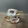 Double geode bracelet - gold