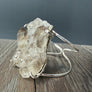 Smoky Quartz cuff bracelet - Silver