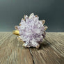 Amethyst rose crystal puff cuff - gold