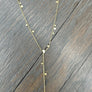 Y style tiny rounds necklace - gold vermeil