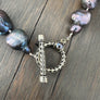 Hand-knotted Ombré Freshwater Pearl toggle Necklace - sterling silver