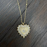 Cut-out Heart Pendant Necklace - silver, gold