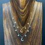 Crescent moon "moon phases" charm layering necklace - sterling, gold vermeil