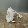 Amethyst crystal flower cuff bracelet - Silver - Renee Piatt Collection