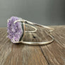 Amethyst Druzy Cuff - silver - Renee Piatt Collection
