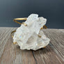 Angel aura Quartz cluster cuff bracelet - silver, gold - Renee Piatt Collection