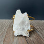 Angel aura Quartz cluster cuff bracelet - silver, gold - Renee Piatt Collection