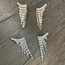 Baguette cz climber fringe earrings - silver, gold - Renee Piatt Collection