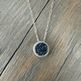 Bezel set coated druzy necklace - Sterling Silver - Renee Piatt Collection