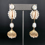 Freshwater pearl cowry shell statement earrings - Renee Piatt Collection