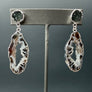 Geode druzy combo earring - silver - Renee Piatt Collection