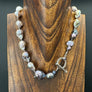 Hand - knotted Ombré Freshwater Pearl toggle Necklace - sterling silver - Renee Piatt Collection
