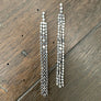 Beaded fringe earrings - silver, gold