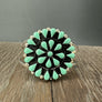 Turquoise howlite Cuff bracelet - silver tone