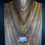 Amethyst slice marquis necklace - gold
