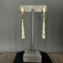 Dalmatian jasper and onyx earring - gold
