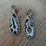 Geode druzy combo earring - silver