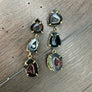 Triple Geode Earring - Gold Tone
