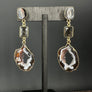 Geode and gemstone earrings - gold