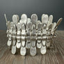 Metal tab statement bracelet - Antique Silver