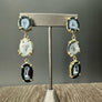 Triple Geode Earring - Gold Tone