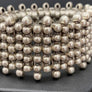 Beaded bar stretch bracelet - antique silver