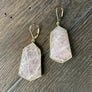 Large gemstone earring - gold - Renee Piatt Collection